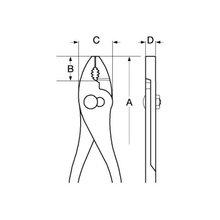 Pince combinée E/D/E réglable en acier rapide haute performance ergonomique