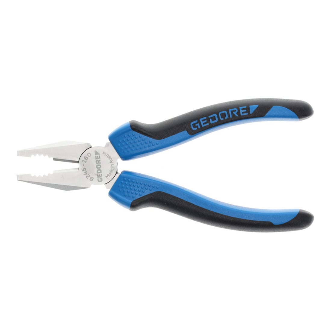 Pince combinée Gedore 160 mm, manche à 2 composants, avec tête fine