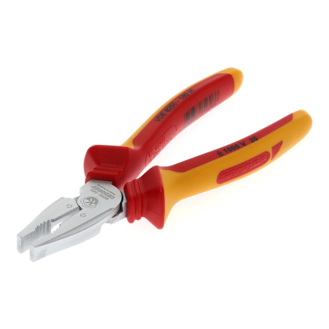 Pince combinée Gedore VDE Power avec manchons isolants VDE 180 mm
