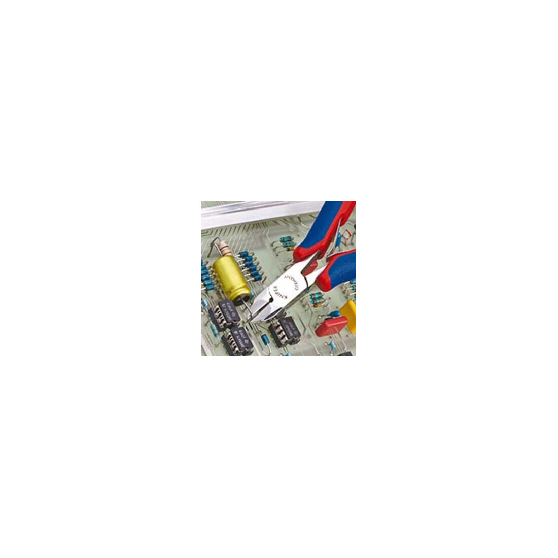 Pince coupante de côté pour l'électronique, à tranchants au carbure intégrés Knipex