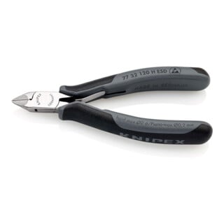 Pince coupante de côté pour l'électronique, Avec élément de carbure à bord tranchant ESD Knipex