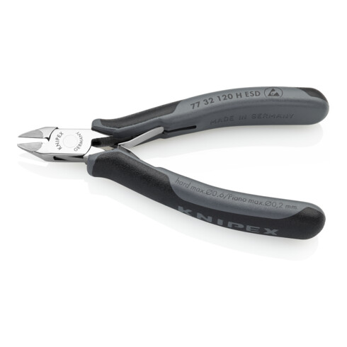 Pince coupante de côté pour l'électronique, Avec élément de carbure à bord tranchant ESD Knipex