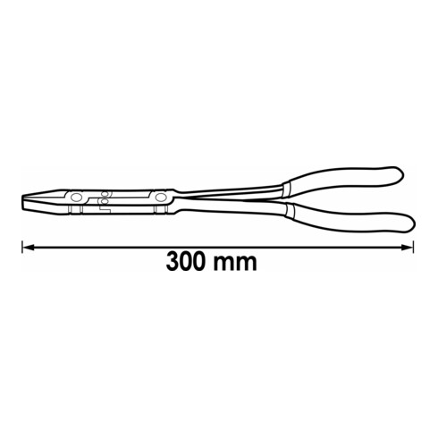 VIGOR Pince plate ronde à double articulation V2783 Longueur totale : 340 mm