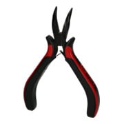 Pince électronique à bec demi-rond,coudé, 130mm-3