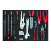 Pince et jeu de limes KS Tools, 13 pièces dans un insert système 1/1-1