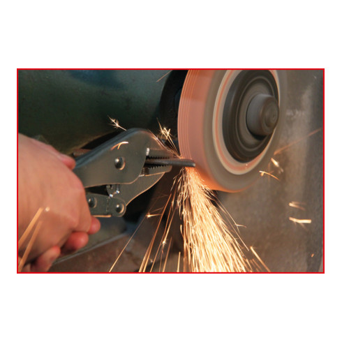 KS Tools Pince de préhension avec mâchoires droites à dégagement facile