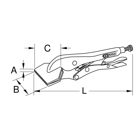 Outils KS Pinces à mâchoires larges à mâchoires plates à démontage facile