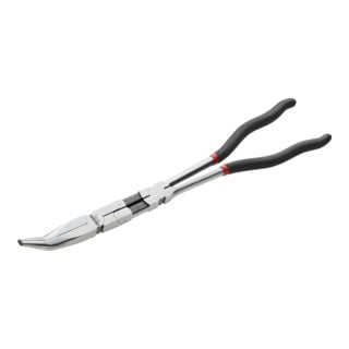 Pince frontale avec mâchoires demi-rondes à double articulation extra longues