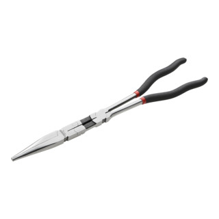 Pince frontale avec mâchoires demi-rondes extra-longues à double articulation