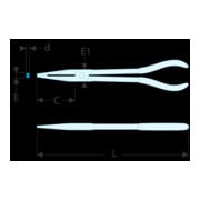 Pince frontale avec mâchoires demi-rondes extra-longues à double articulation-3