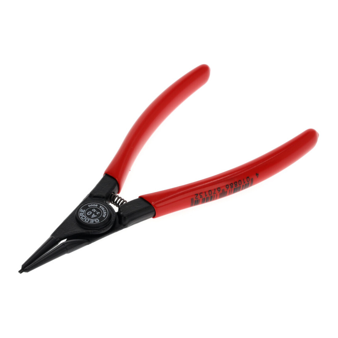 Pince Gedore pour circlips pour anneaux extérieurs, modèle droit, forme A