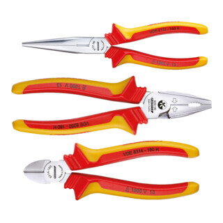 Pince Gedore VDE set avec manchons isolants VDE 3 pcs.