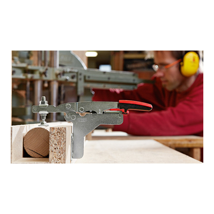 Pince horizontale Bessey à bras ouvert et plaque de base pliée STC-HA