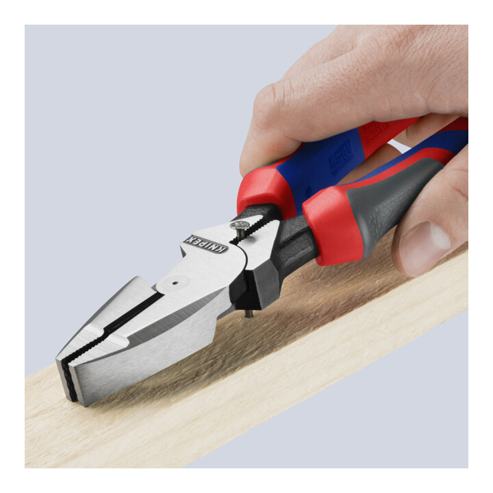 Pince pour câbles Knipex Pince pour monteurs de lignes atramentisée noire avec manchons multi-composants 240mm