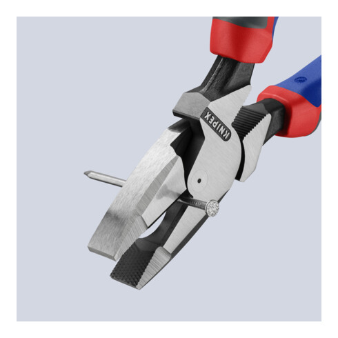 Pince pour câbles Knipex Pince pour monteurs de lignes atramentisée noire avec manchons multi-composants 240mm