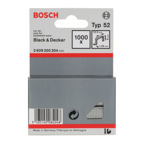 Pince pour fil plat Bosch type 52, 12,3 x 1,25 x 14 mm