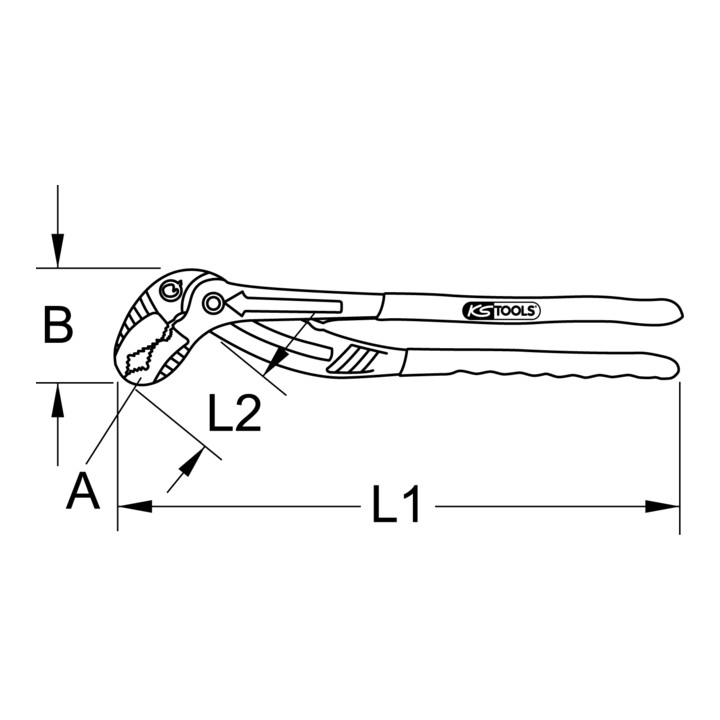 KS Tools Pince multiprise "Quattro Grip"