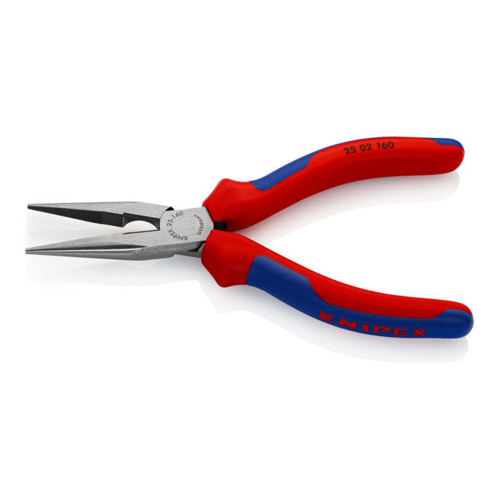 Pince radio DIN ISO 5745 L. 160 mm plat/rond droite poli gaines bicomposant KNIP