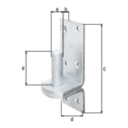 Pince sur plaque 20x20mm TZN GAH-4