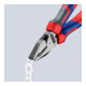 Pince univ. à forte démultiplication L. 180 mm poli gaines muticomposant KNIPEX