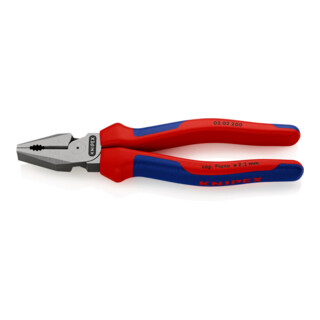 Pince Knipex Power Combination Pince atramentisée noire atramentisée polie avec manchons multi-composants
