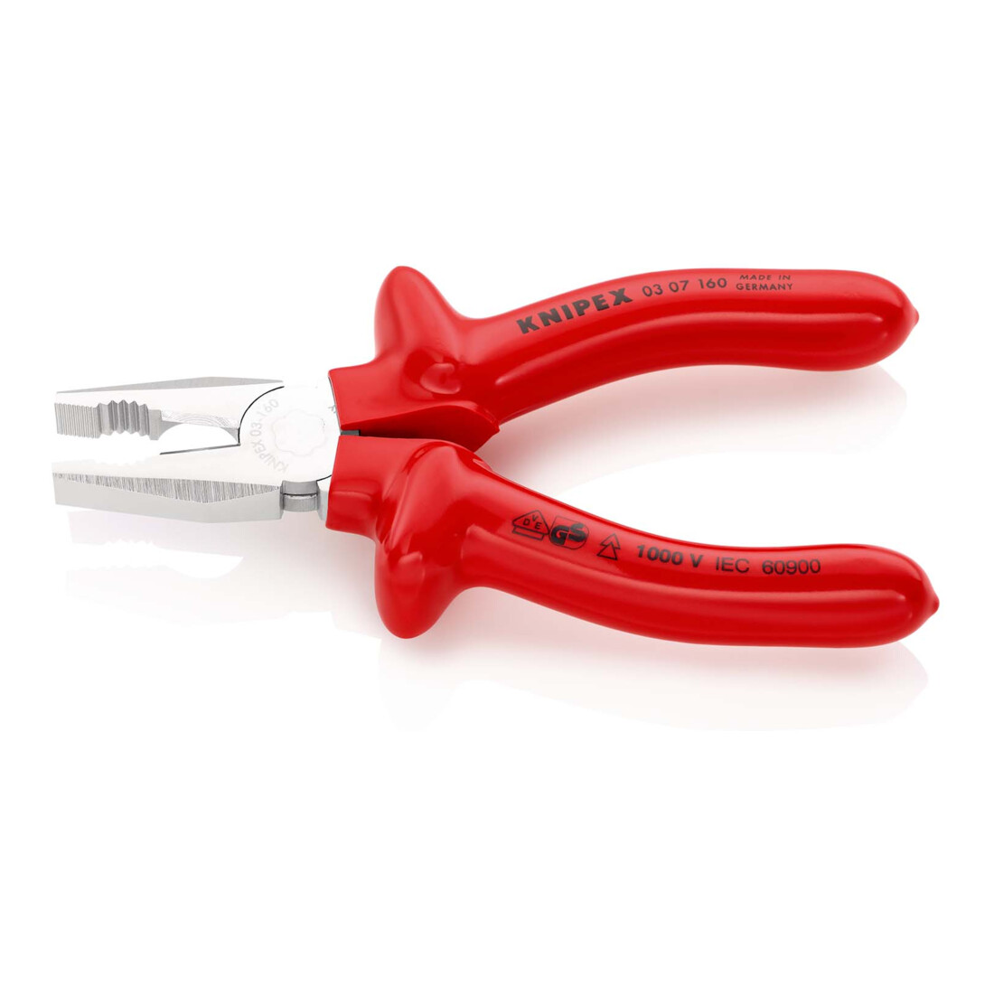 Knipex Pince universelle chromée, testée VDE, isolée VDE