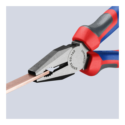 Pince combinée Knipex atramentisée noire polie avec manchons multi-composants