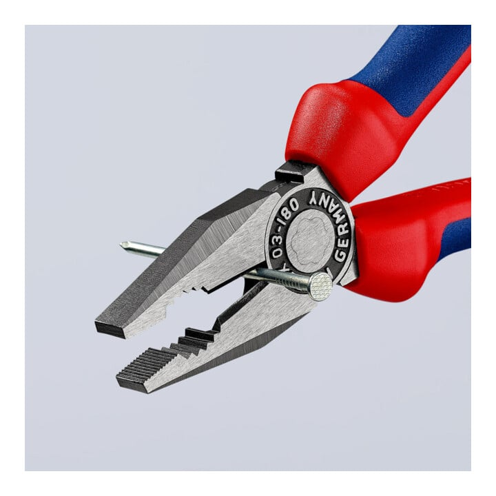 Pince universelle L. 180 mm poli gaines muticomposant KNIPEX