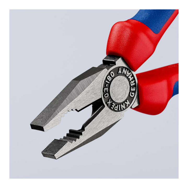 Pince universelle L. 180 mm poli gaines muticomposant KNIPEX