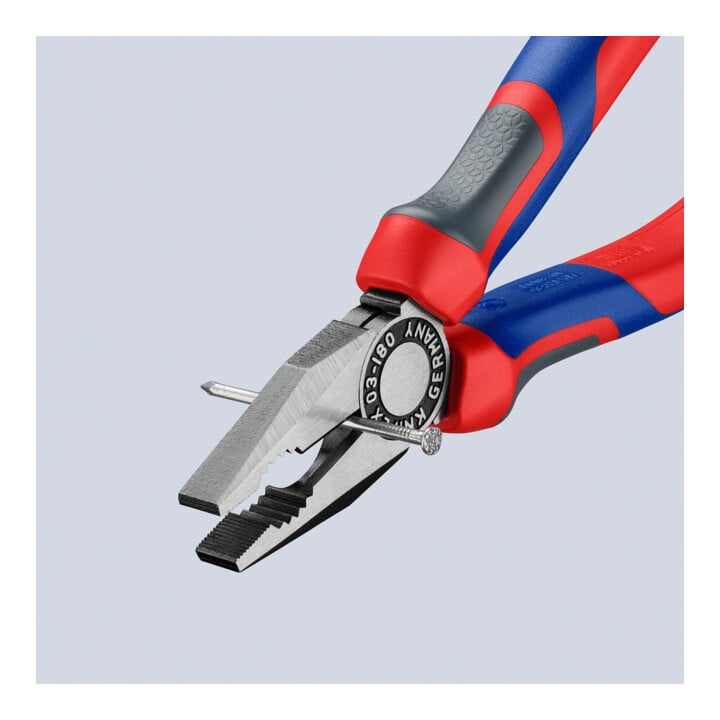 Pince universelle L. 180 mm poli gaines muticomposant KNIPEX