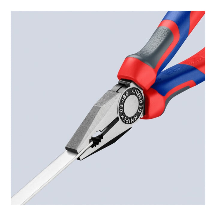 Pince universelle L. 180 mm poli gaines muticomposant KNIPEX