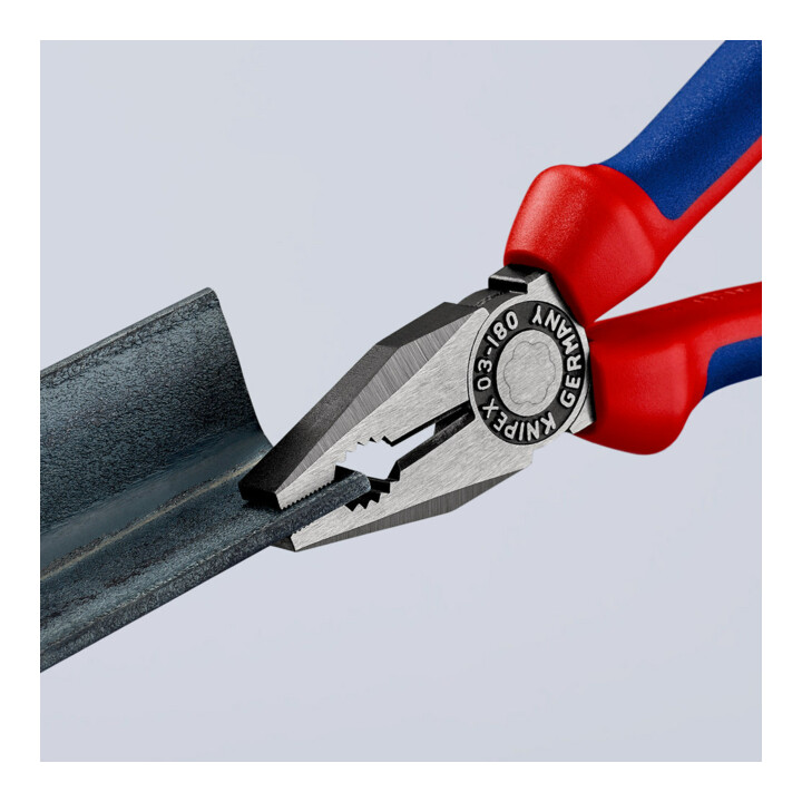 Pince universelle L. 180 mm poli gaines muticomposant KNIPEX