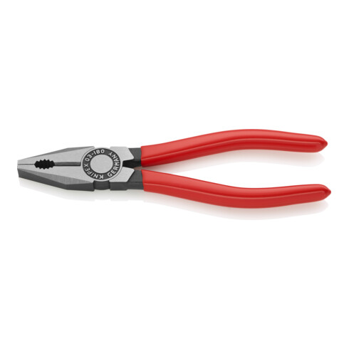 Pince combinée Knipex atramentisée noire atramentisée polie avec revêtement plastique