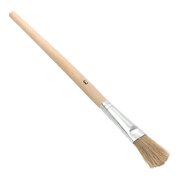 Pinceau à peinture émaillé Nölle, poils légers, manche en bois brut