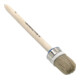 Brosse annulaire Nölle, ronde, poils mixtes légers, fil court, anneau en nickel, manche en bois brut-1