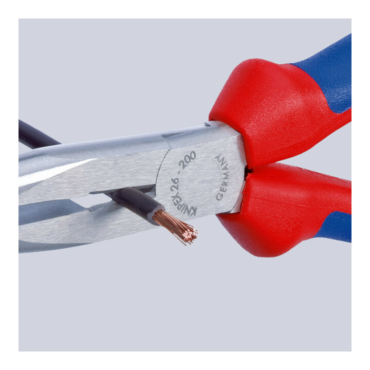 Pinces à becs demi-ronds avec tranchant, (pinces bec de cigogne) Knipex