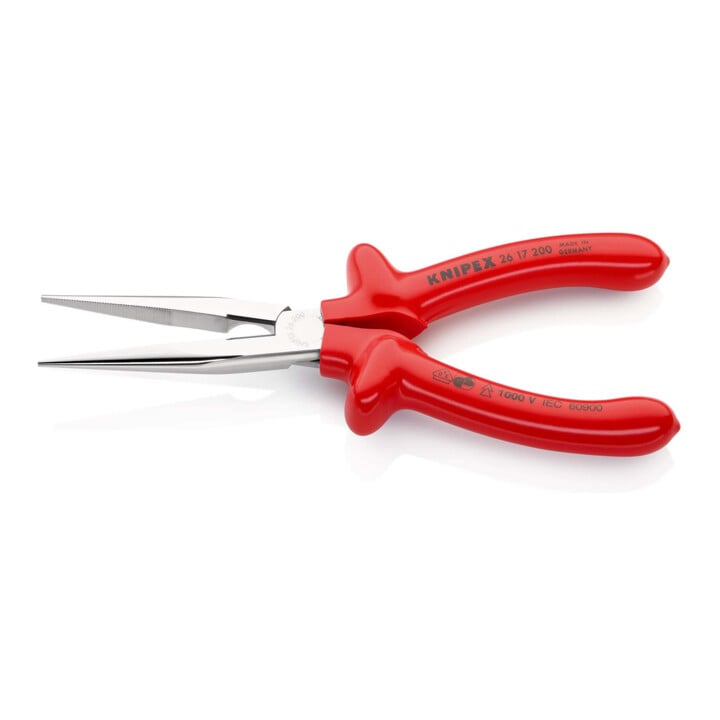 Pinces à becs demi-ronds avec tranchant, (pinces bec de cigogne) Knipex