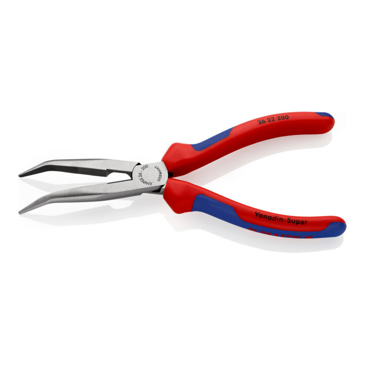 Pinces à becs demi-ronds avec tranchant, (pinces bec de cigogne) Knipex