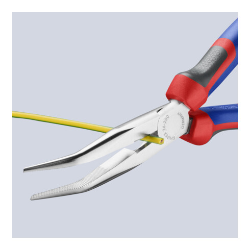 Pinces à becs demi-ronds avec tranchant, (pinces bec de cigogne) Knipex