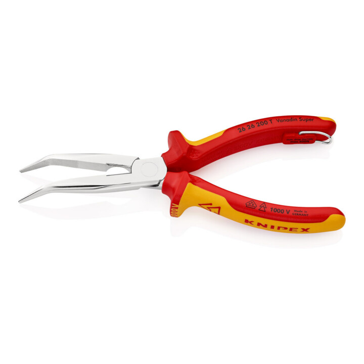 Pinces à becs demi-ronds avec tranchant, (pinces bec de cigogne) Knipex
