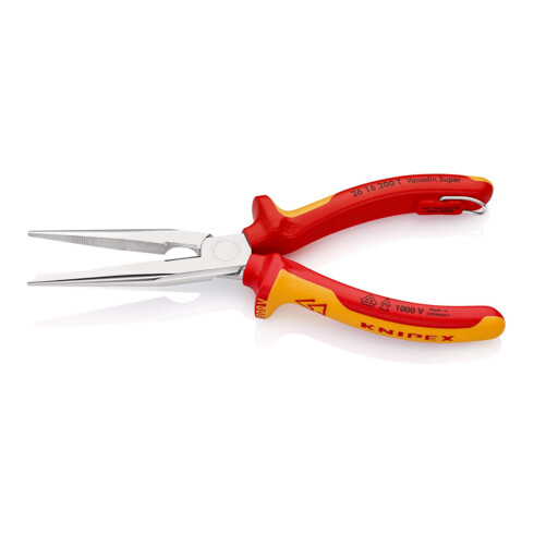 Pinces à becs demi-ronds avec tranchant, (pinces bec de cigogne) Knipex
