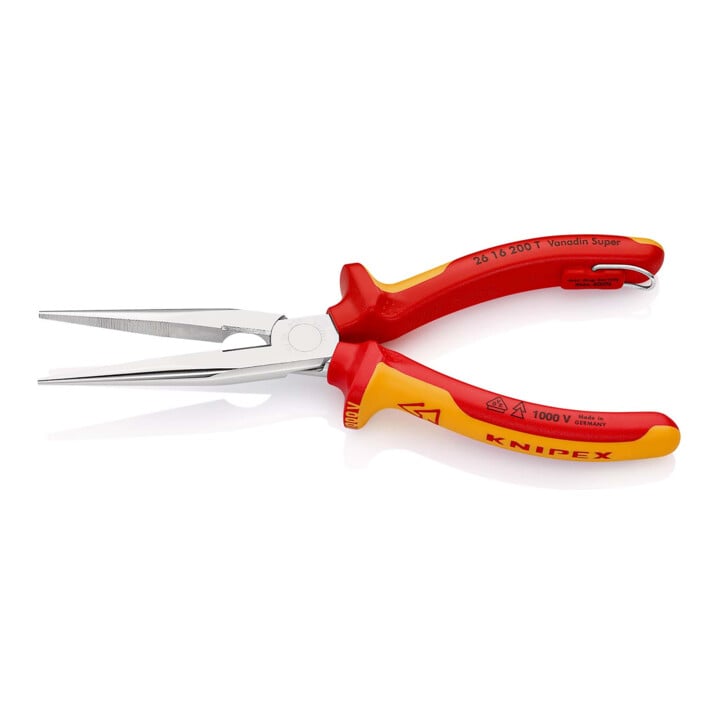 Pinces à becs demi-ronds avec tranchant, (pinces bec de cigogne) Knipex
