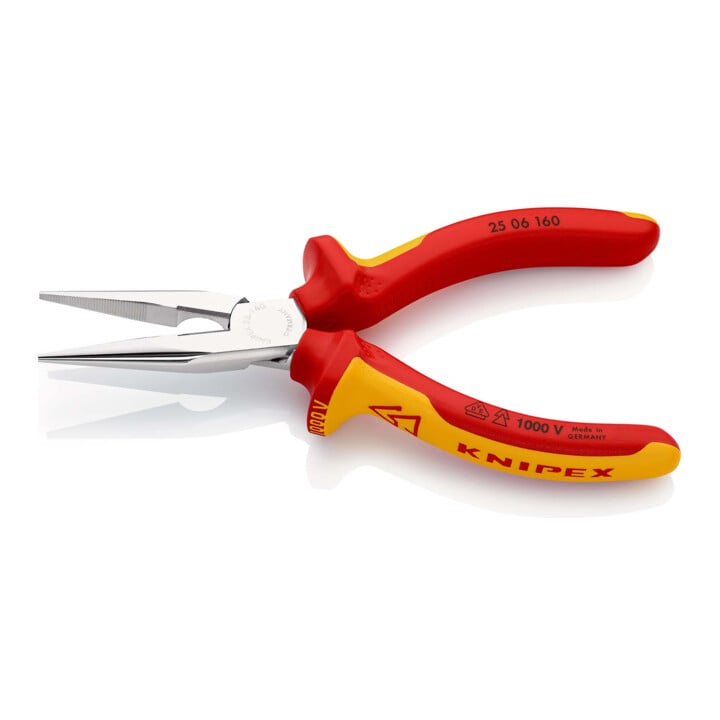 Pinces à becs demi-ronds avec tranchant, (pinces radio) Knipex