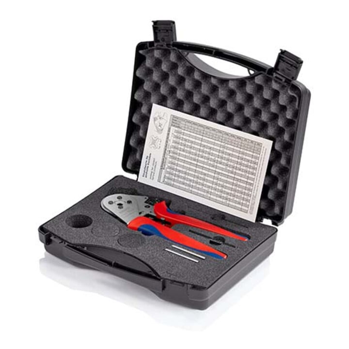 Pinces à sertir à quatre points pour contacts tournés Knipex