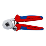 KNIPEX 97 55 14 Pince à sertir auto-ajustable pour embouts de câbles à entrée latérale avec douilles à plusieurs composants chromées 180 mm