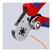 KNIPEX 97 55 14 Pince à sertir auto-ajustable pour embouts de câbles à entrée latérale avec douilles à plusieurs composants chromées 180 mm-5
