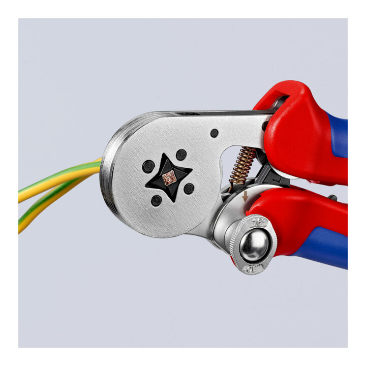Pinces à sertir auto-ajustables pour embouts de câble, avec accès latéral Knipex