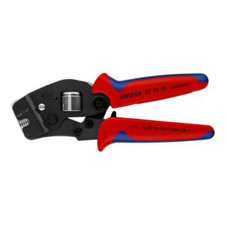 Pinces à sertir auto-ajustables pour embouts de câble, introduction frontale Knipex