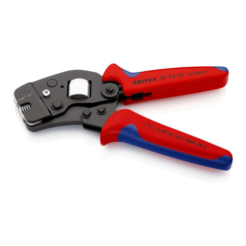 Pinces à sertir auto-ajustables pour embouts de câble, introduction frontale Knipex