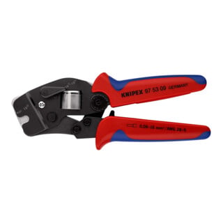 Pinces à sertir auto-ajustables pour embouts de câble, introduction frontale Knipex